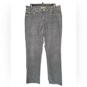 Levi’s 505 Corduroy Pants Womens 10M 32x31 Gray Straight Leg Mid Rise Jeans